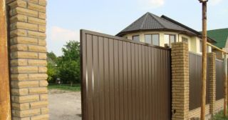 Купить откатные ворота из профнастила Наро-Фоминск, цена от 1735 руб.
