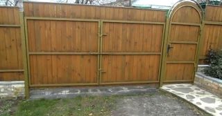 Купить распашные ворота деревянные Наро-Фоминск, цена от 2704 руб.